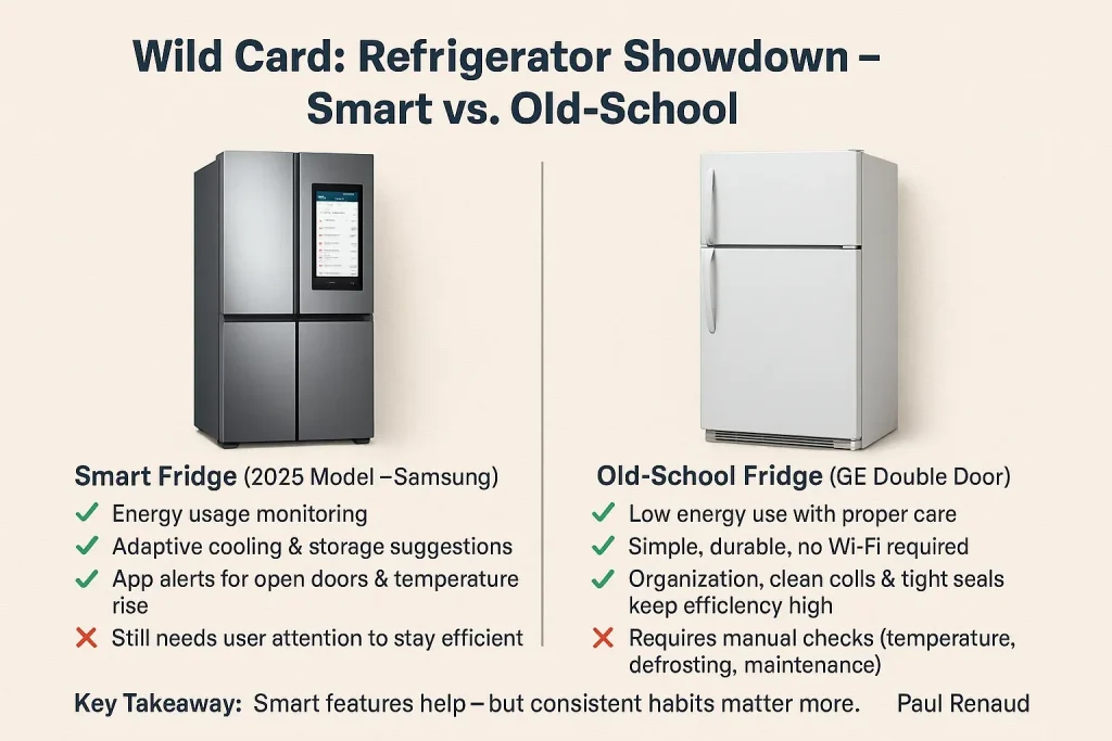 Wild Card Refrigerator Showdown – Smart vs. Savvy Old-School