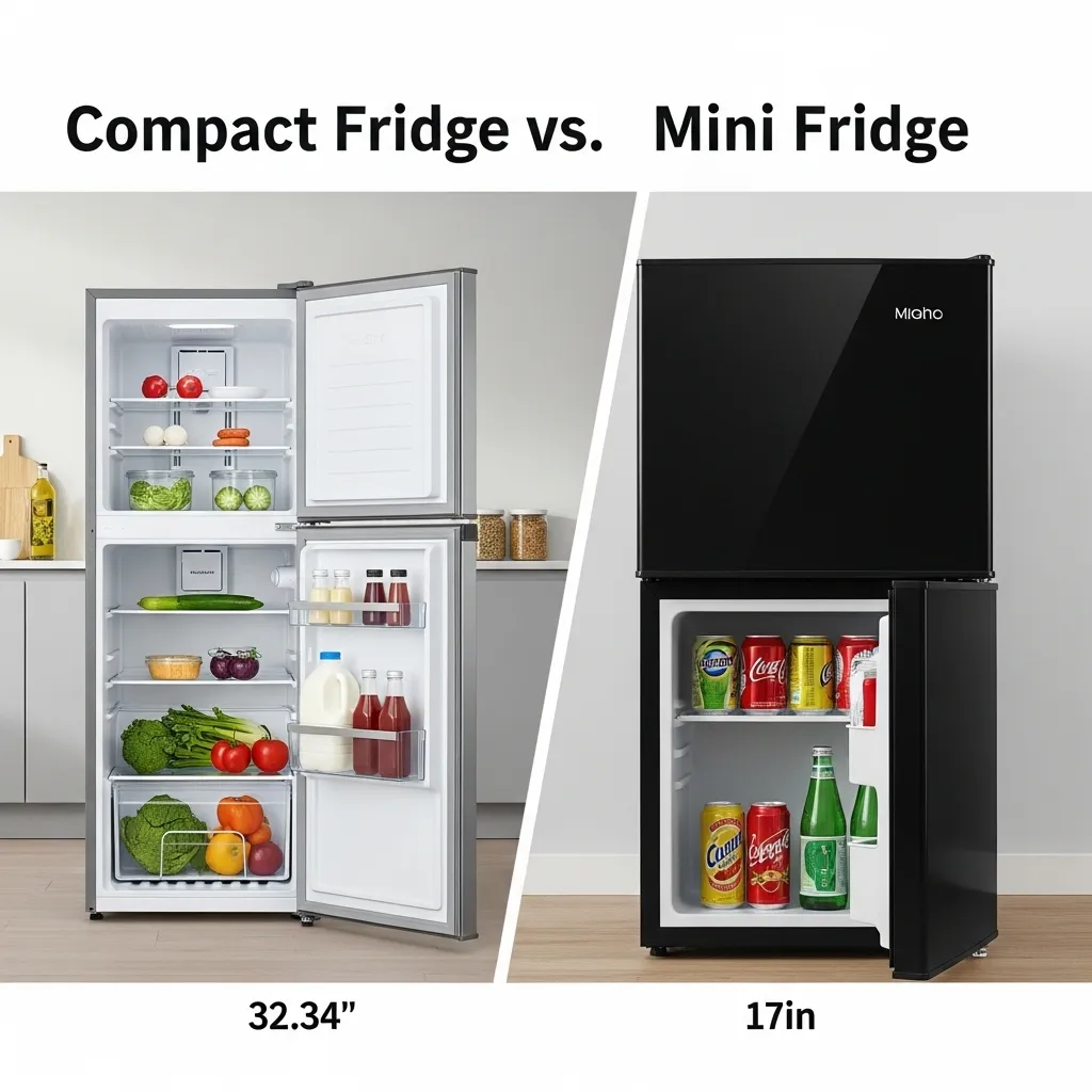 Compact Fridge vs. Mini Fridge