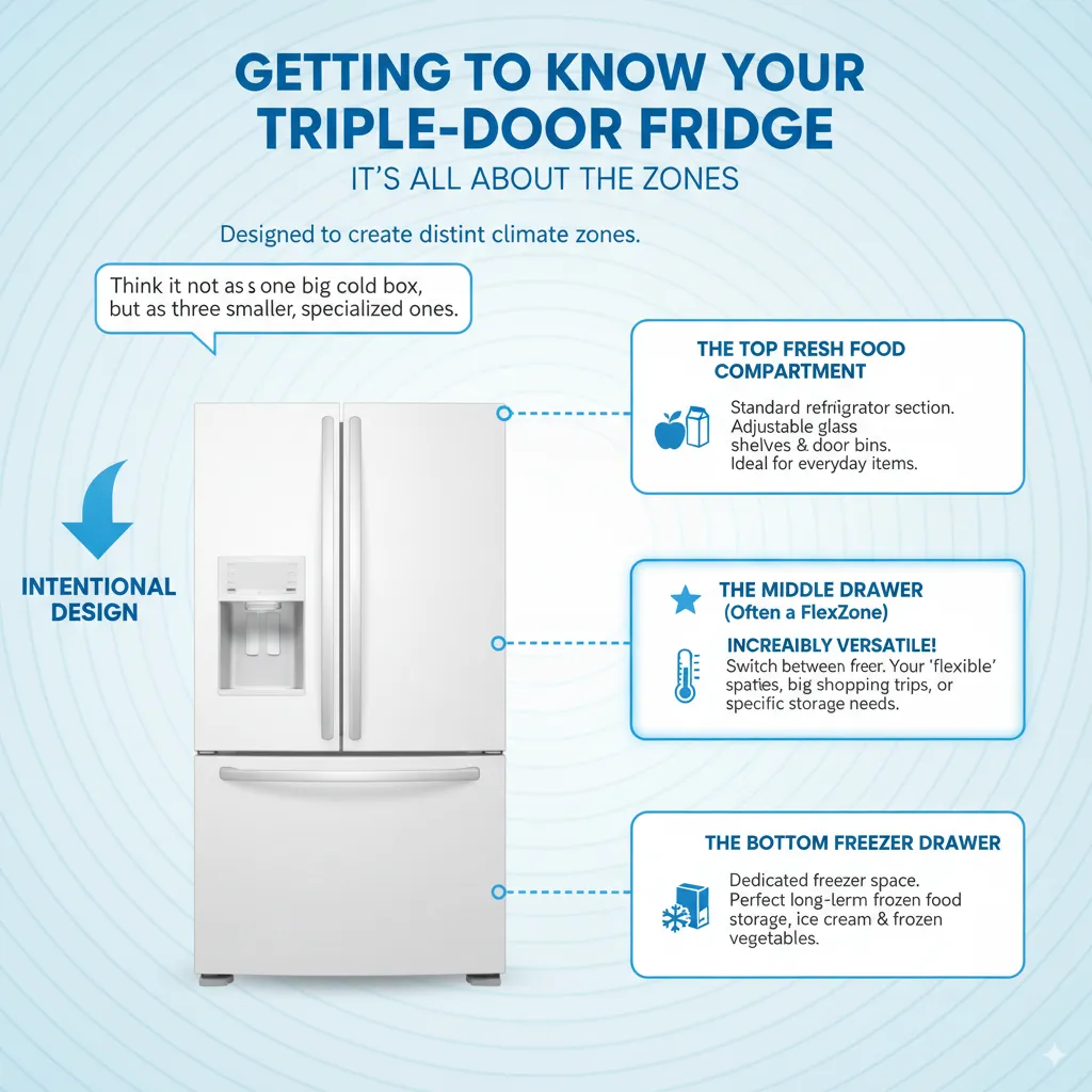 Getting to Know Your Triple-Door Fridge