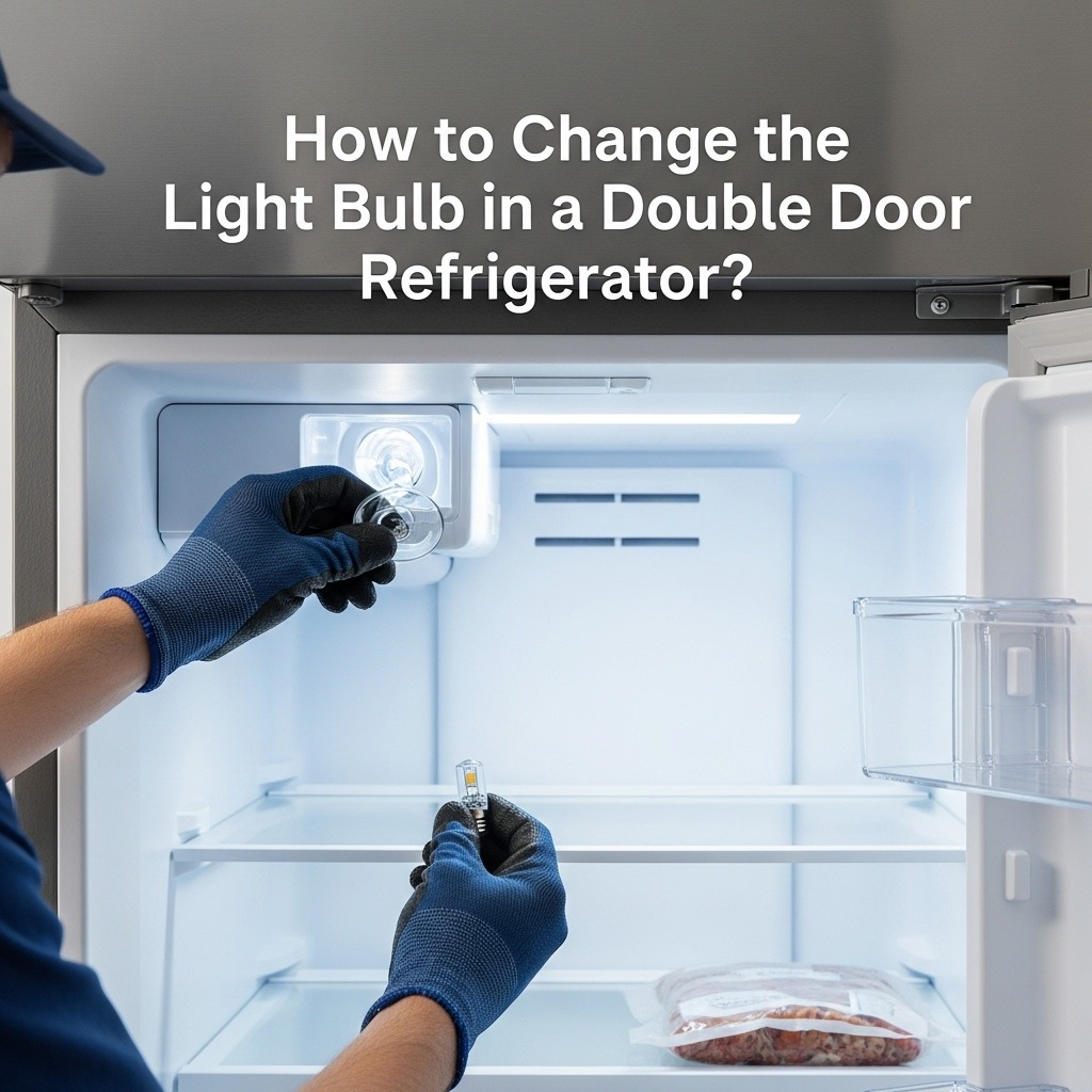 How to Change the Light Bulb in a Double Door Refrigerator