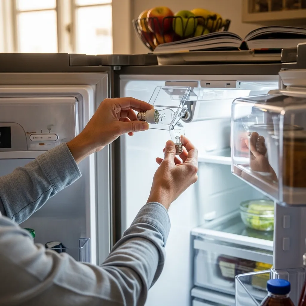 How to Change the Light Bulb in a Double Door Refrigerator