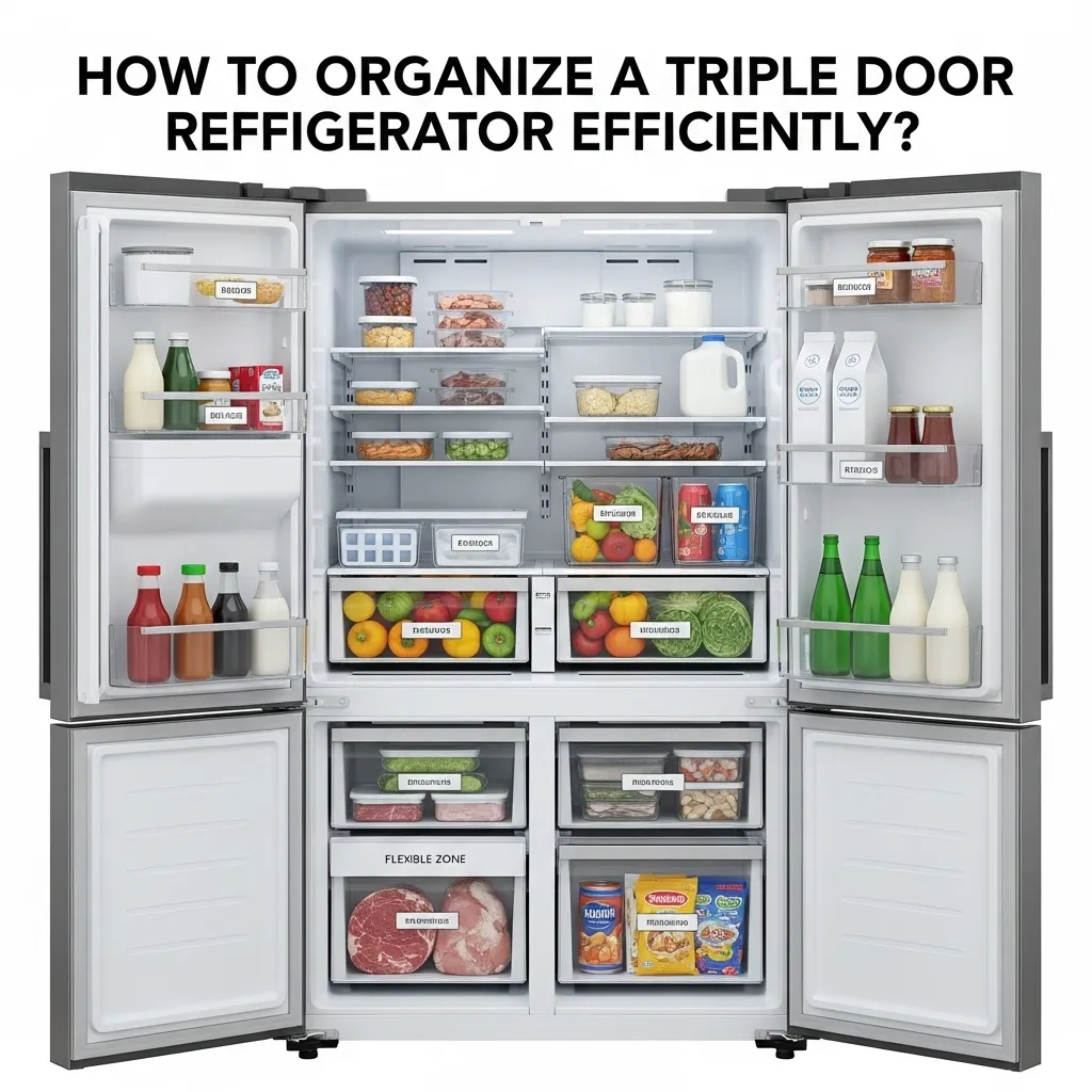 How to Organize a Triple Door Refrigerator Efficiently