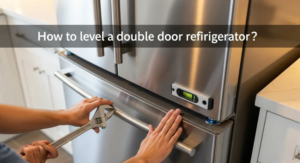 How to level a double door refrigerator
