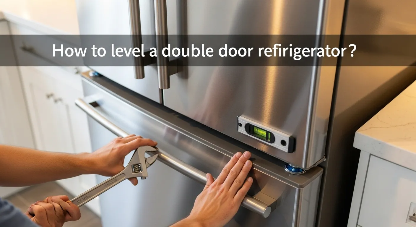 How to level a double door refrigerator?
