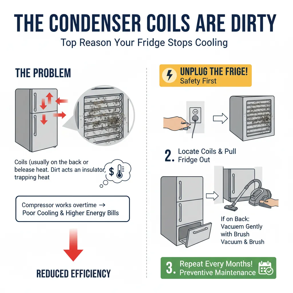 The Condenser Coils Are Dirty