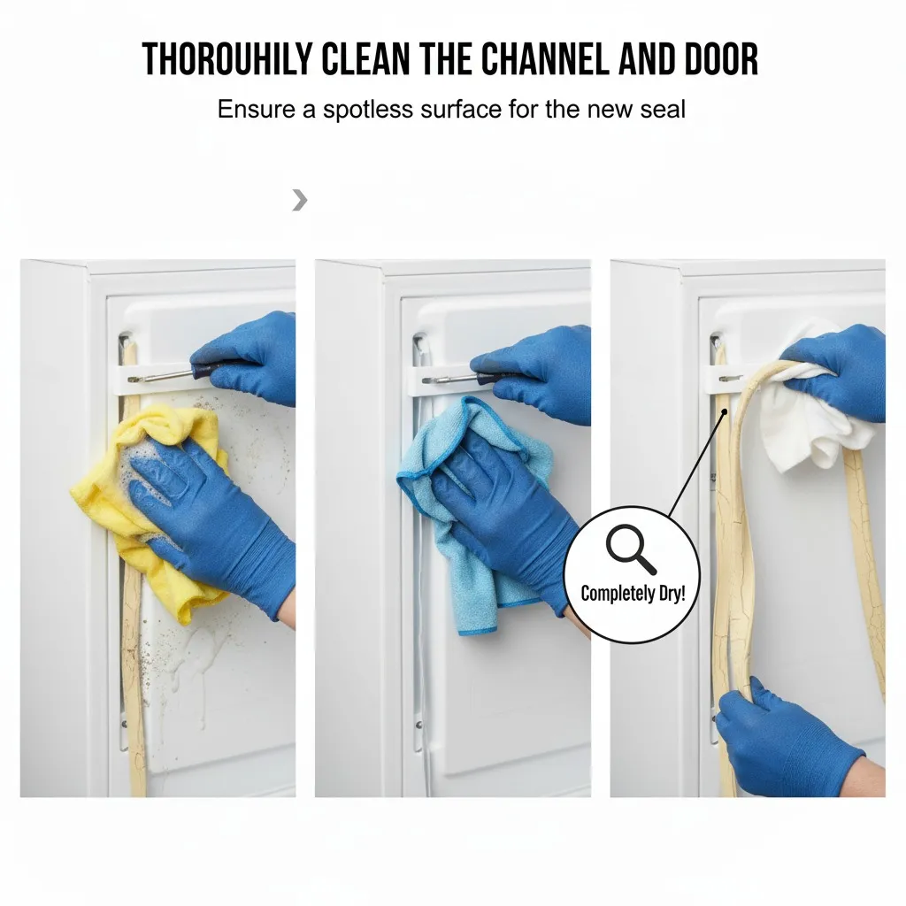 Thoroughly Clean the Channel and Door