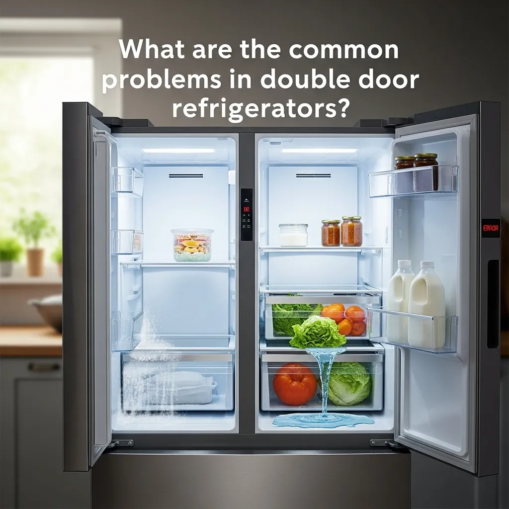 What are the common problems in double door refrigerators