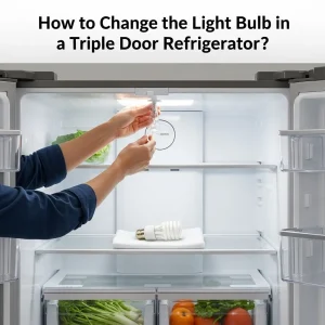 How to Change the Light Bulb in a Triple Door Refrigerator