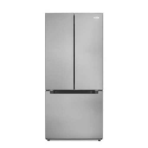 KoolMore 30-Inch and 18.5 cu. ft. Counter Depth French Door Refrigerator with Three Doors and Deep Freezer in Stainless-Steel (KM-RERFDSS-18C)