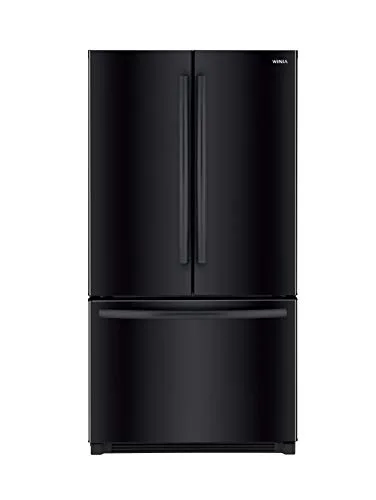 Winia WRFS26ABBD French Door Non-Dispenser Refrigerator, 26.1 Cu.Ft, Black