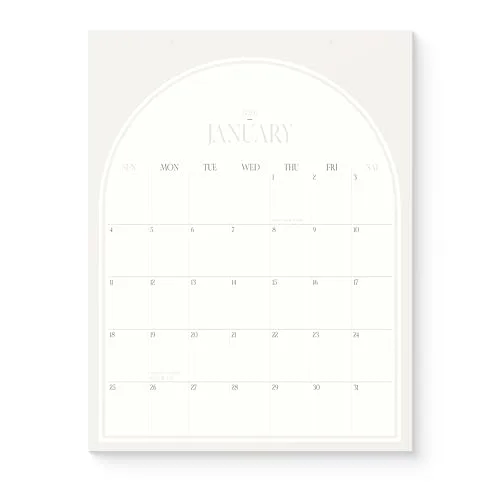 Karto Magnetic Calendar for Refrigerator 2026 - Vertical 8.5x11 inch January 2026 to June 2027 - Versatile and Easy Planning with Aesthetic Fridge Calendar Magnet - Boho Beige 2.0