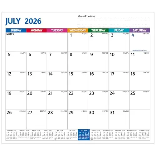 2026 Magnetic Calendar for Refrigerator - 2026 Monthly Fridge Calendar, 13'' x 11.3'', Jan 2026 - Dec 2026, with Strong Magnets, Large Blocks, To-Do Lists ＆ Notes, Great for Planning