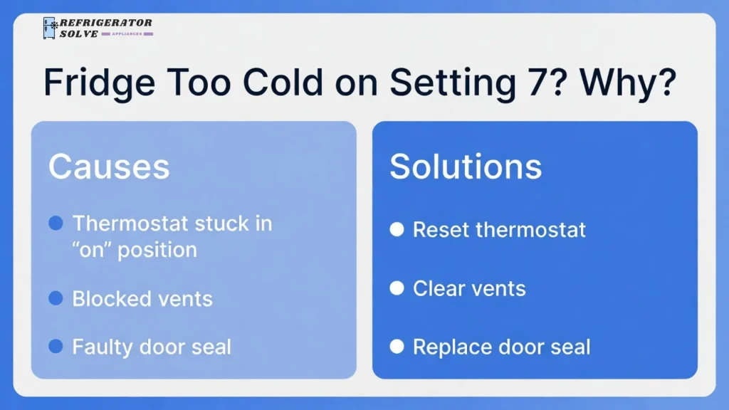 Fridge Too Cold on Setting 7
