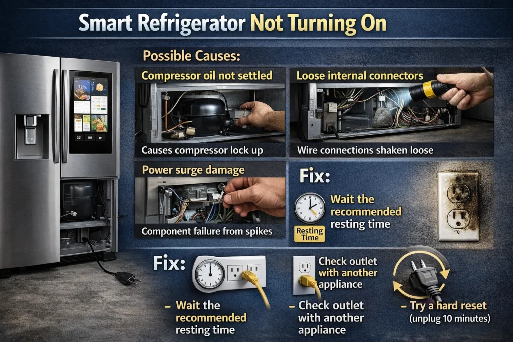 Smart refrigerator troubleshooting guide