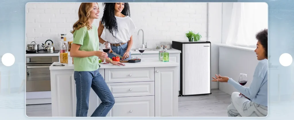 EUHOMY 3.2 Cu.Ft Mini Fridge with Freezer, Single Door Compact Refrigerator, Energy Saving, Mini Refrigerator