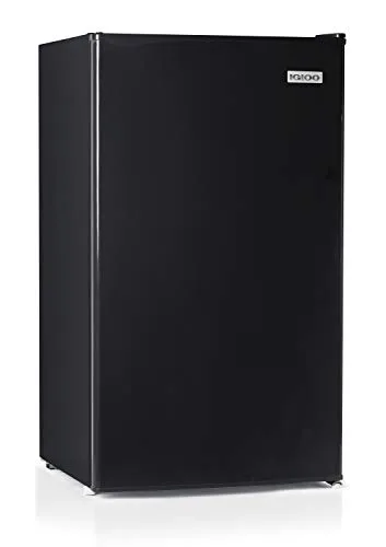 Igloo 3.2 Cu.Ft. Single Door Compact Refrigerator with Freezer - Slide Out Glass Shelf, Perfect for Homes, Offices, Dorms - Black