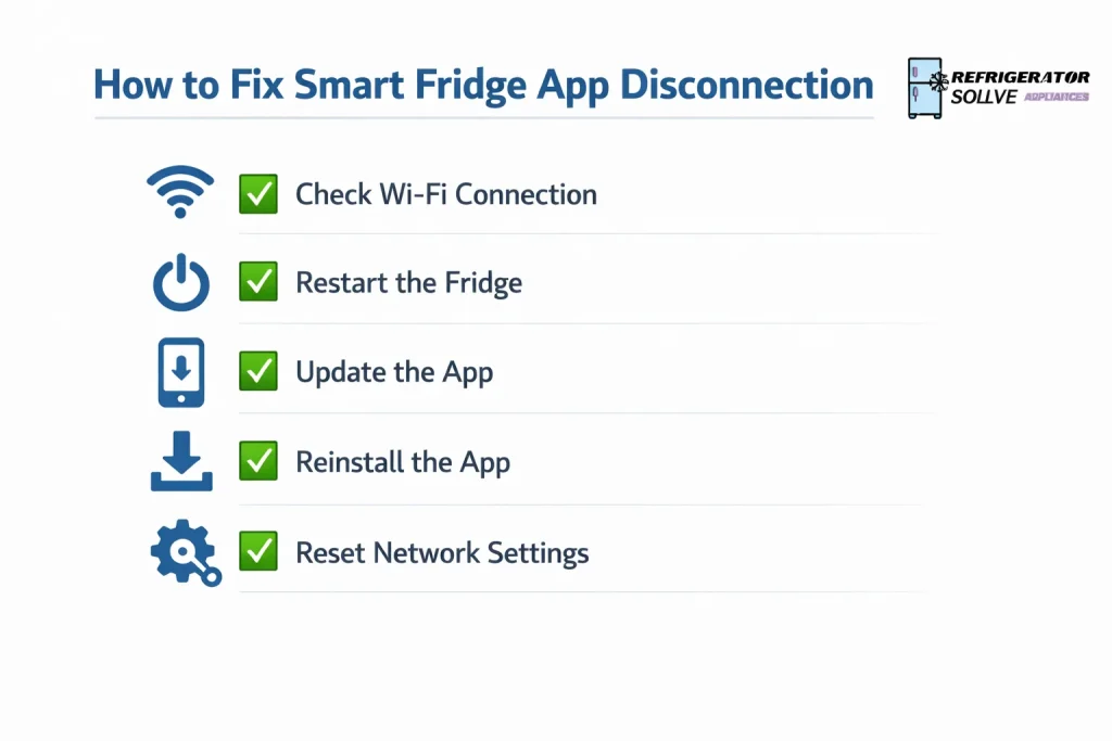 Fixing smart fridge app disconnection guide