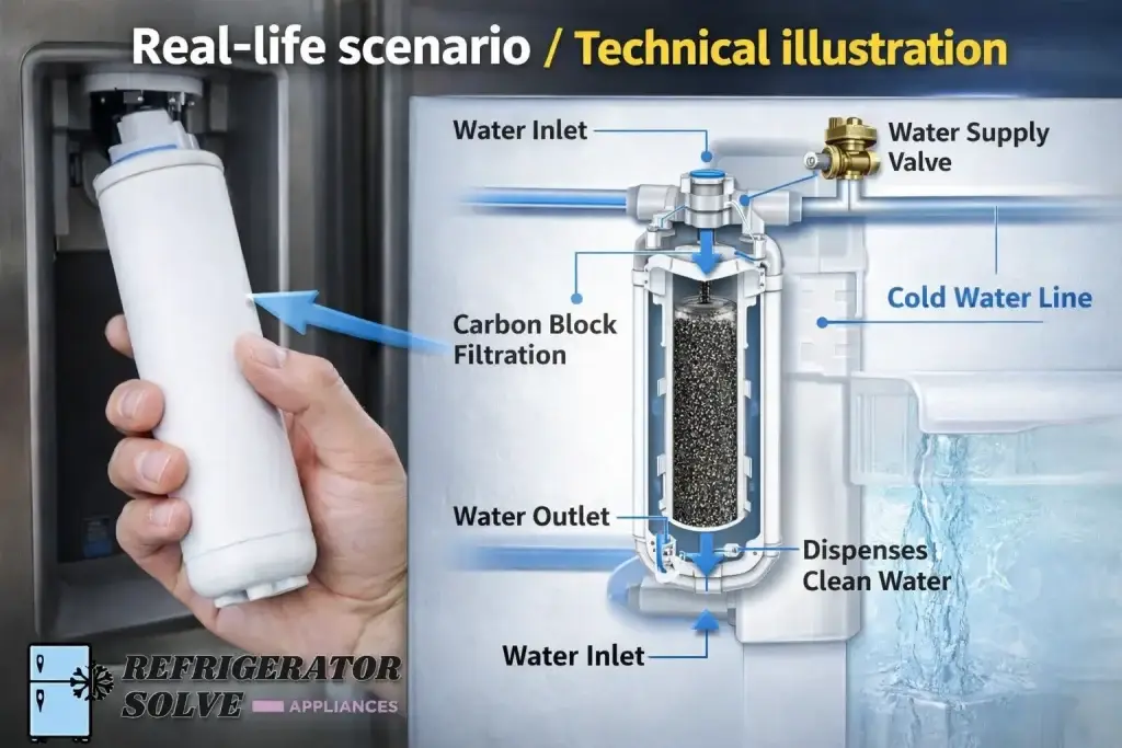Installing a refrigerator water filter system