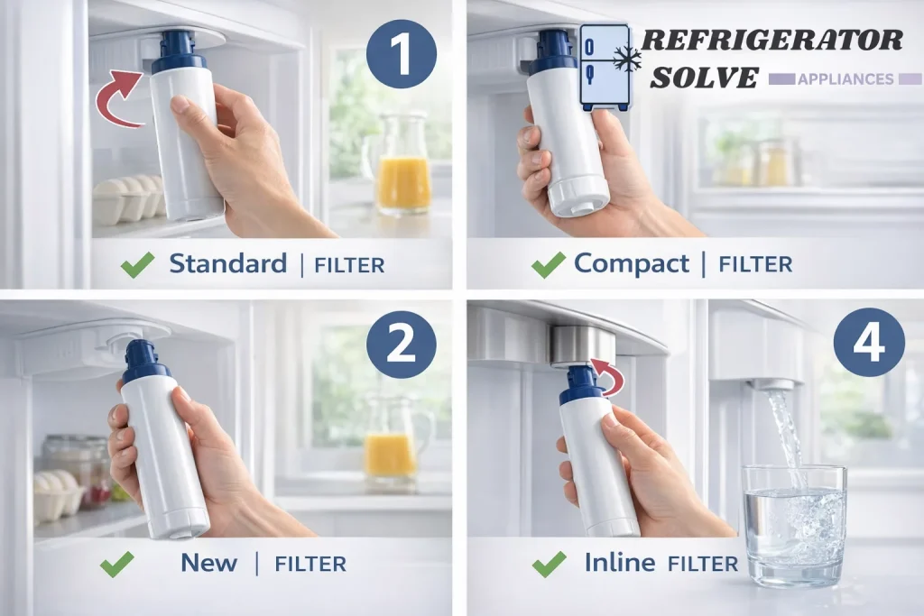 Replacing a refrigerator water filter step-by-step