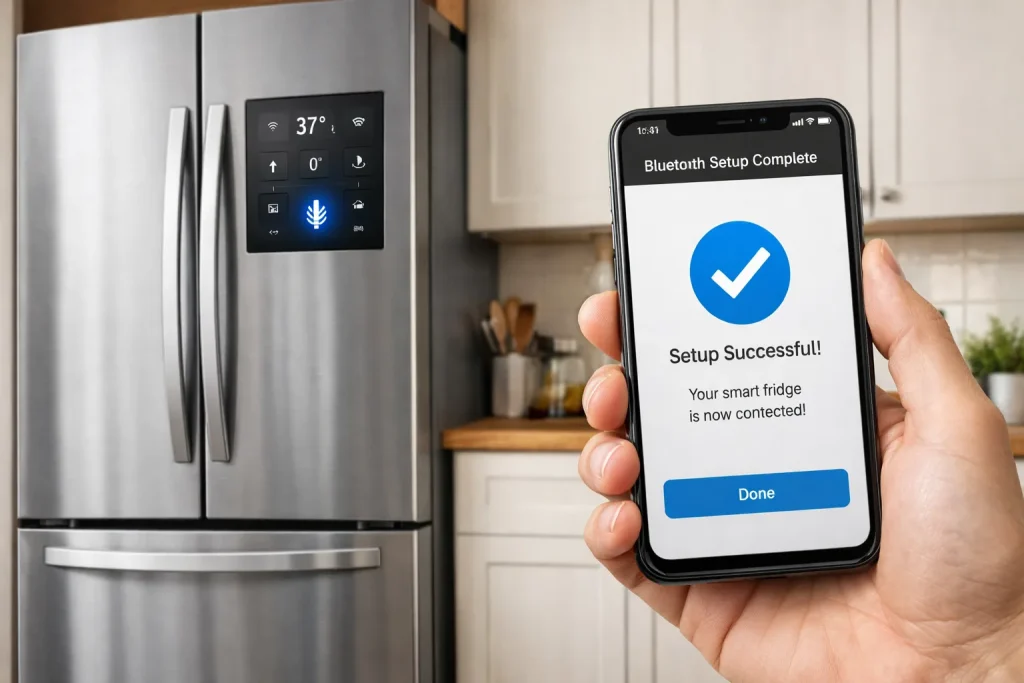 Smart fridge and phone setup complete