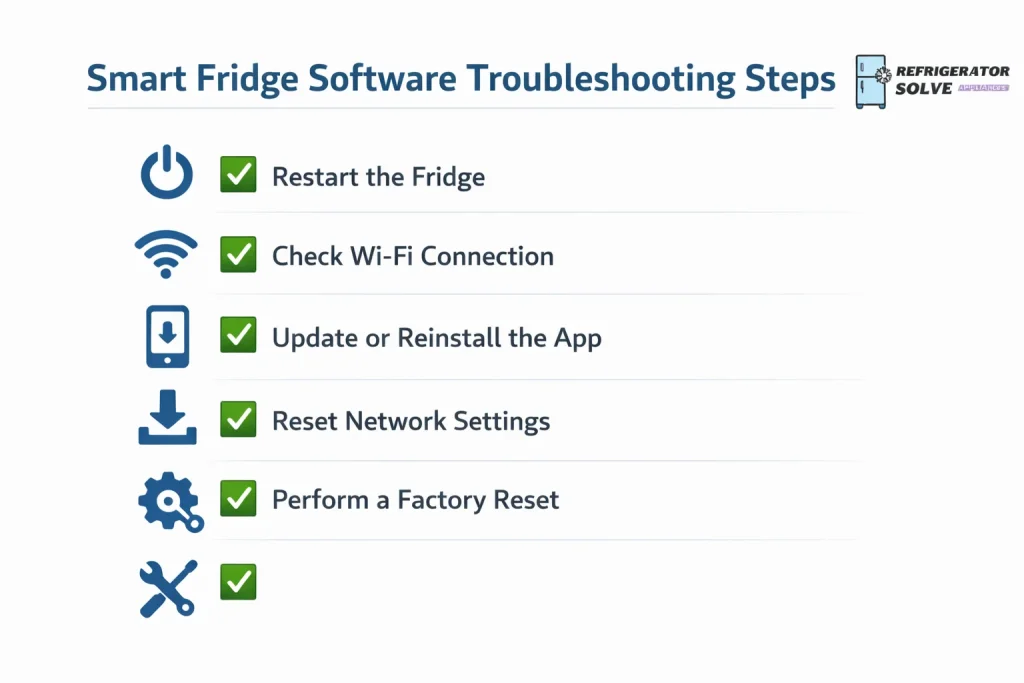 Smart fridge software checklist