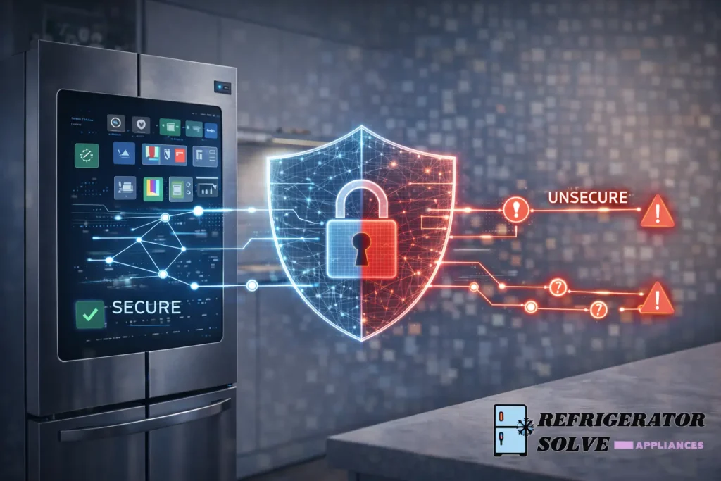 Smart fridge with data security shield
