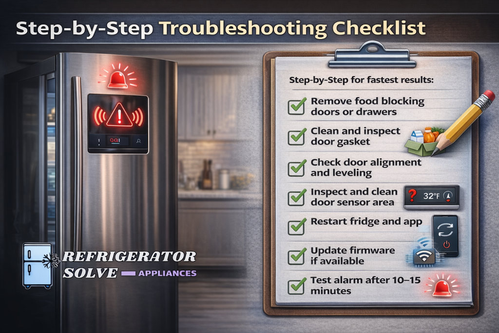 Smart refrigerator troubleshooting guide