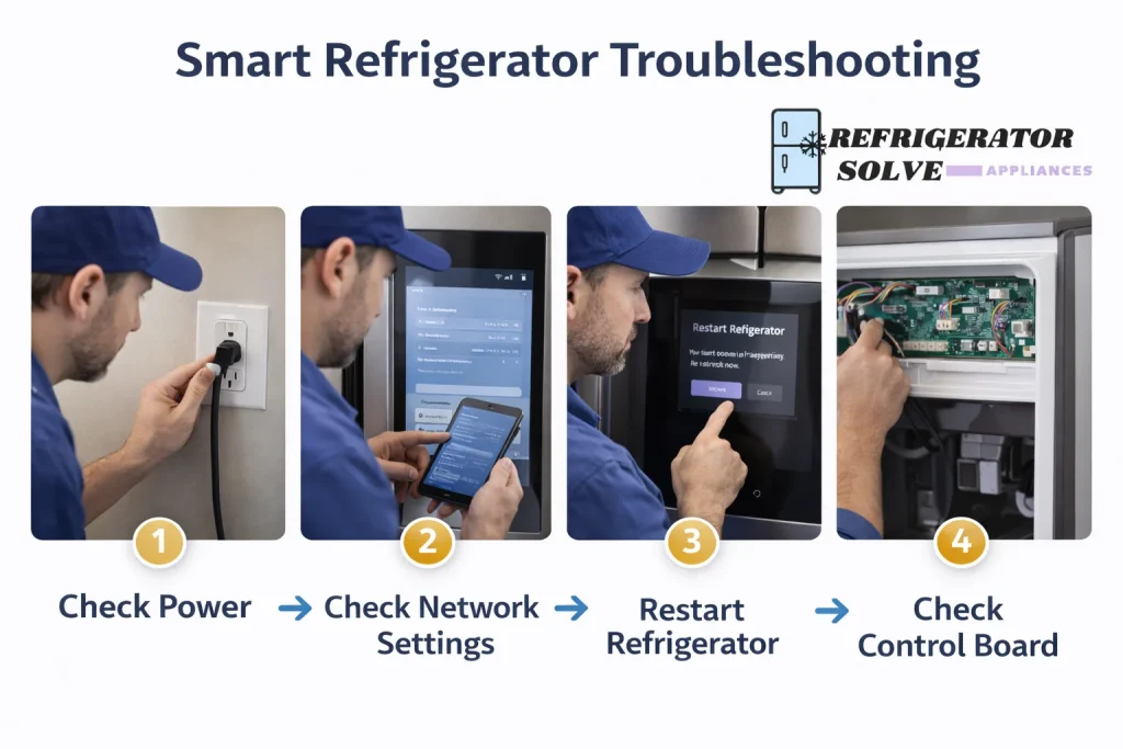 Smart refrigerator troubleshooting guide