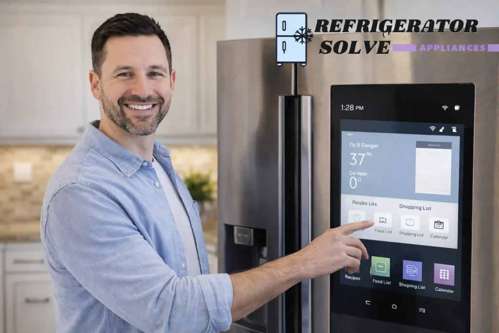 Using the smart fridge calendar app