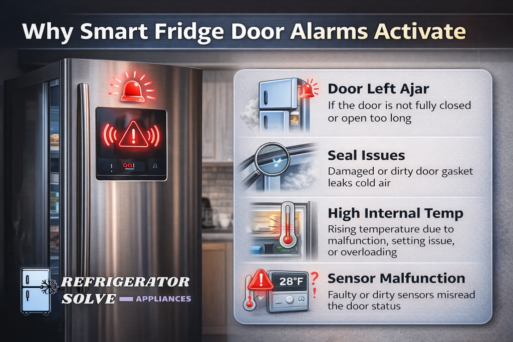 Why smart fridge alarms activate