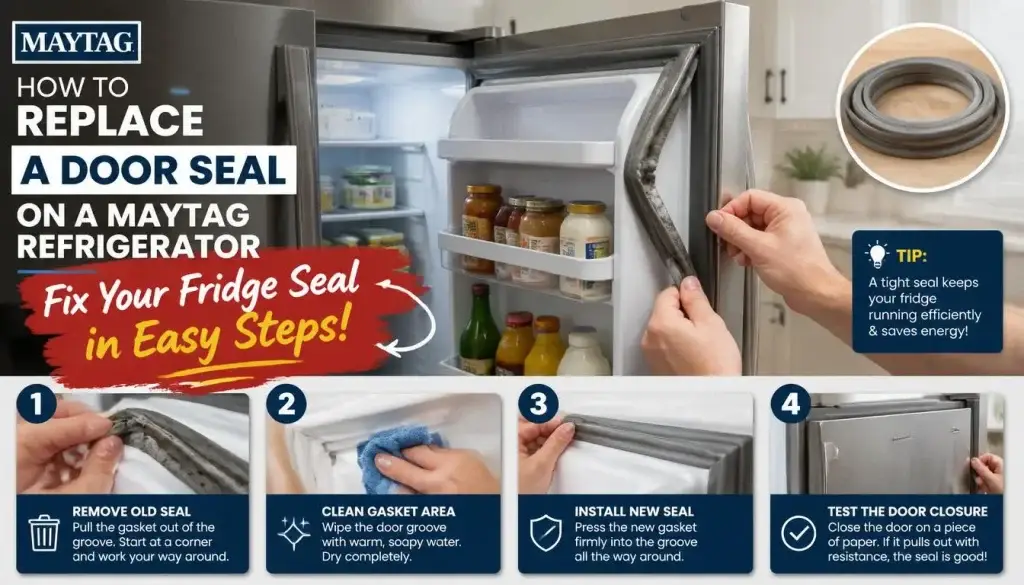 How to Replace a Door Seal on a Maytag Refrigerator