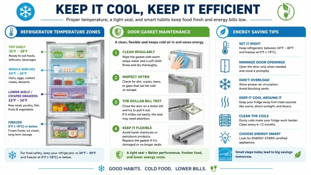 Refrigerator care and energy efficiency guide