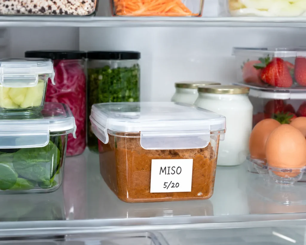 fresh miso paste stored properly