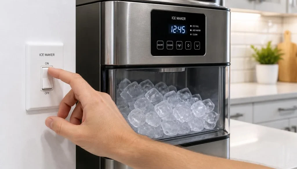 Confirm the Ice Maker Is Switched On