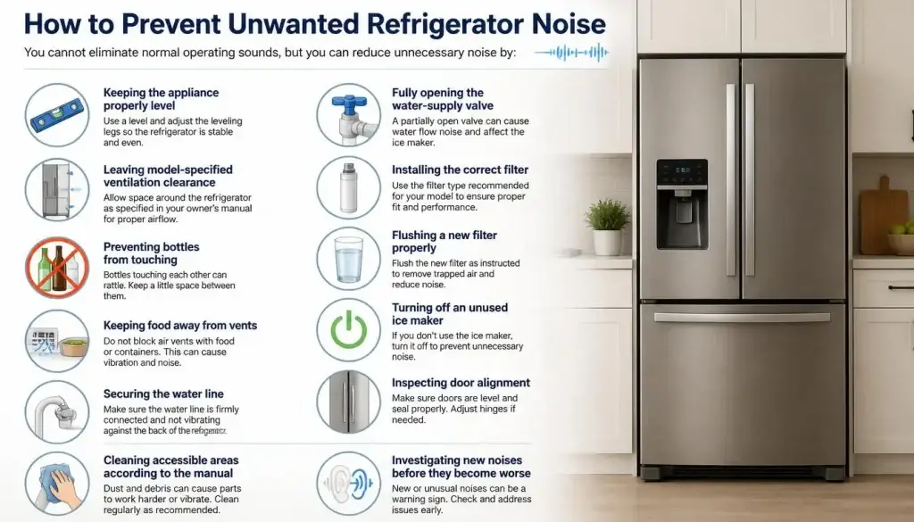 How to Prevent Unwanted Refrigerator Noise
