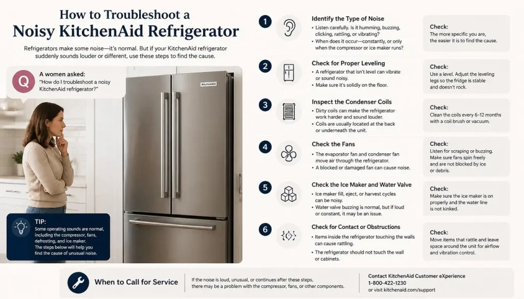 How to Troubleshoot a Noisy KitchenAid Refrigerator