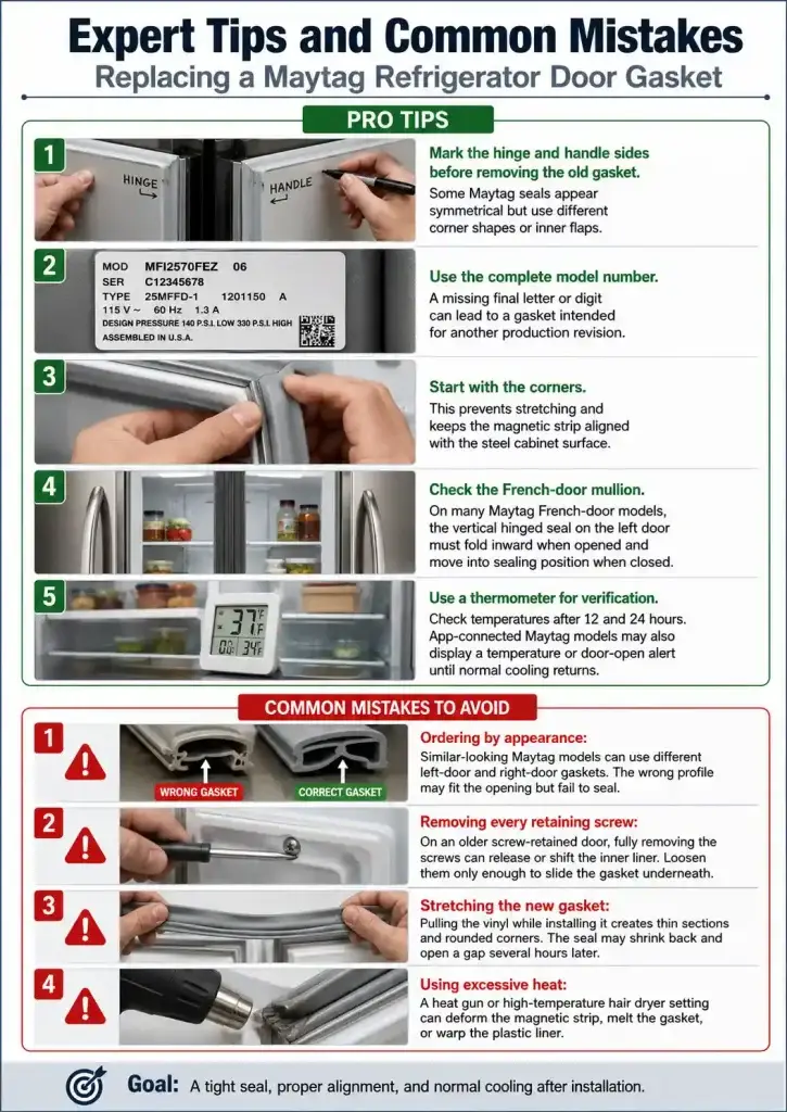 Maytag refrigerator gasket replacement guide