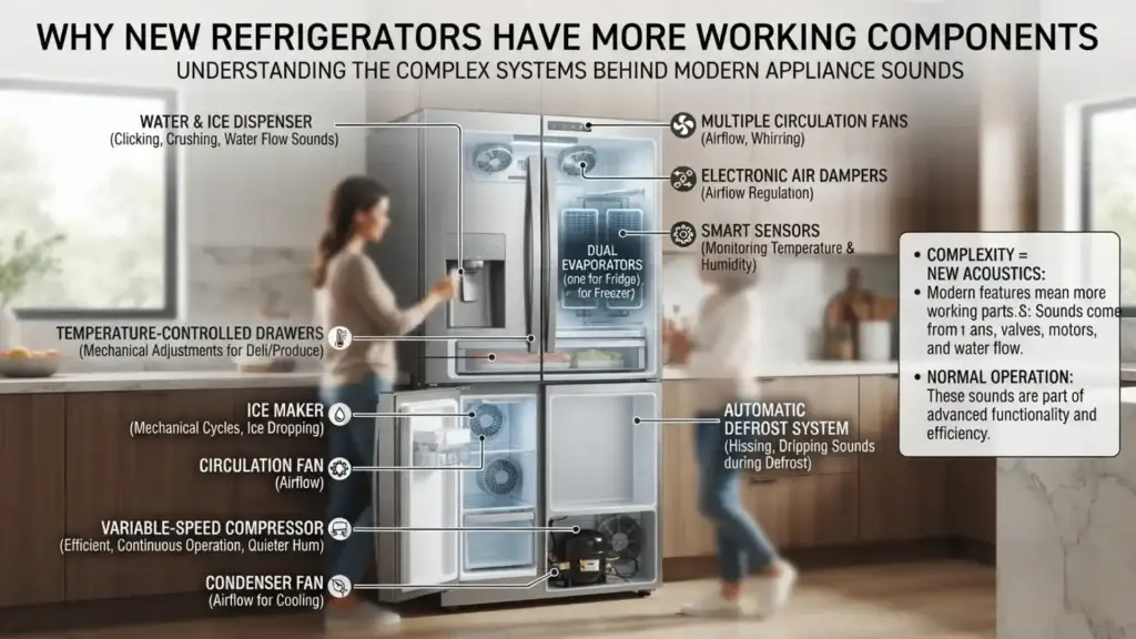 New Refrigerators Have More Working Components