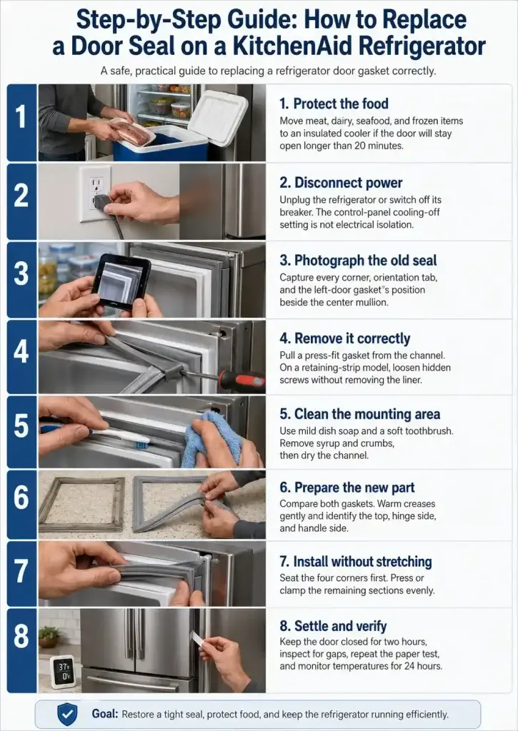 Step-by-step guide to replacing a fridge door seal