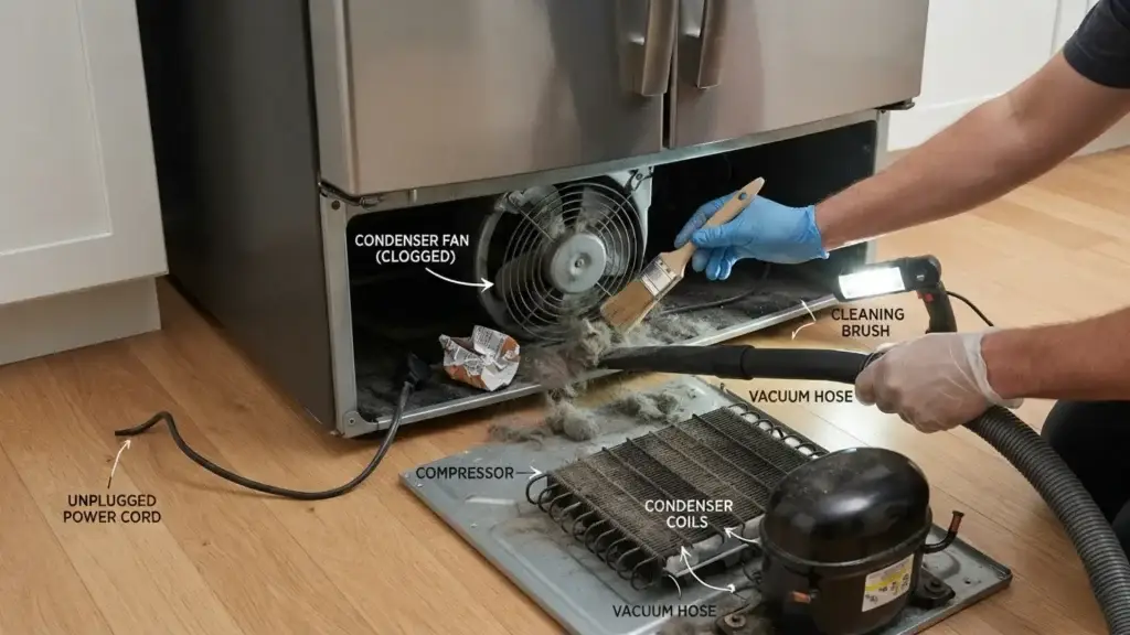 The Condenser Fan Is Dirty or Obstructed
