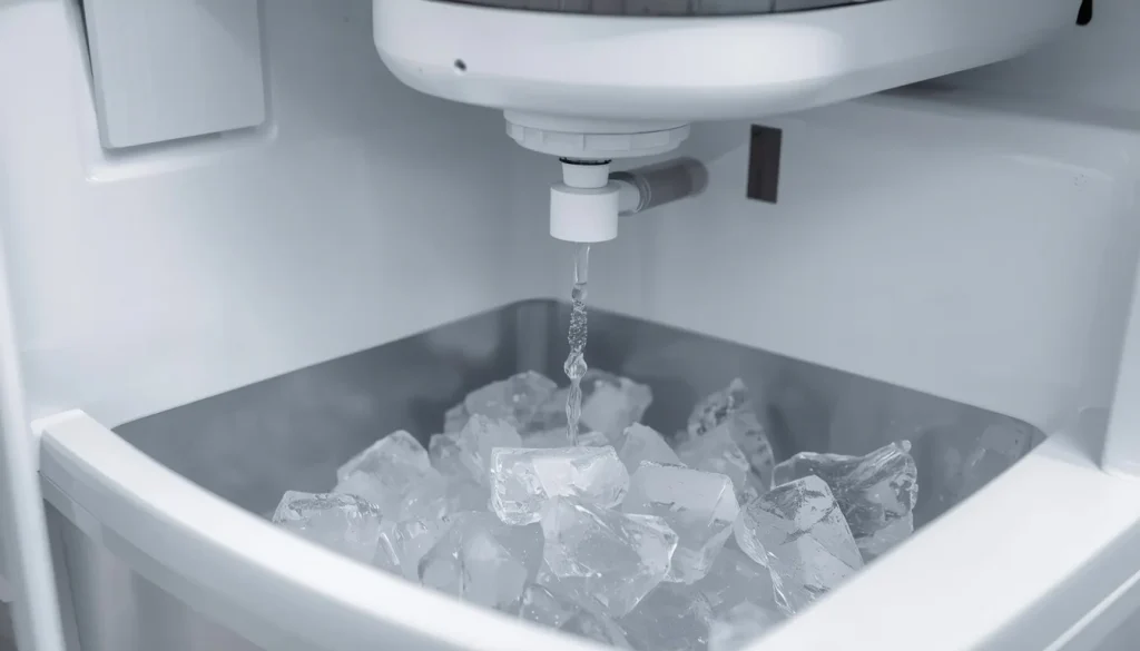 The Ice Maker Is Filling with Water
