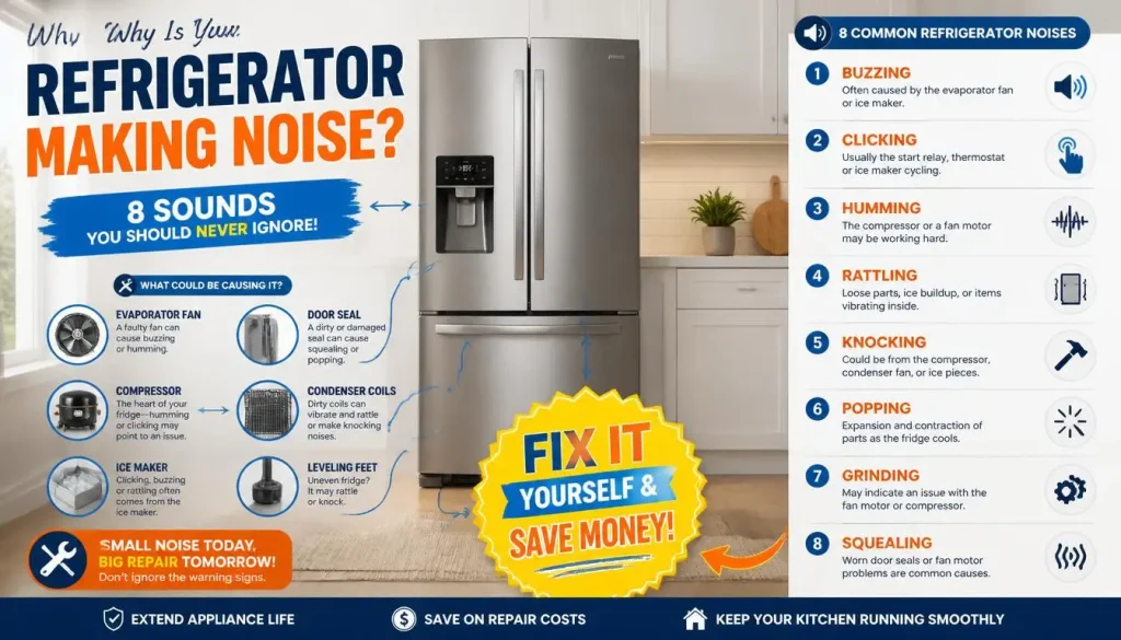 Why Is My Refrigerator Making Noise 8 Causes by Sound Type and How to Fix Each