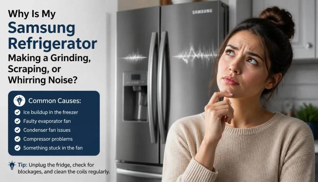 Why Is My Samsung Refrigerator Making a Grinding, Scraping, or Whirring Noise