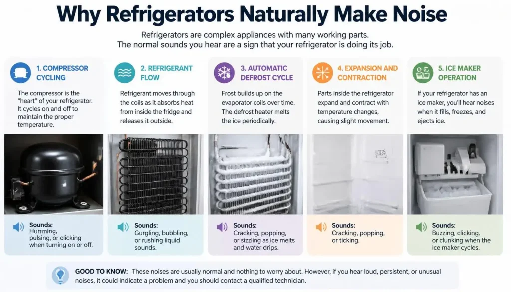 Why Refrigerators Naturally Make Noise