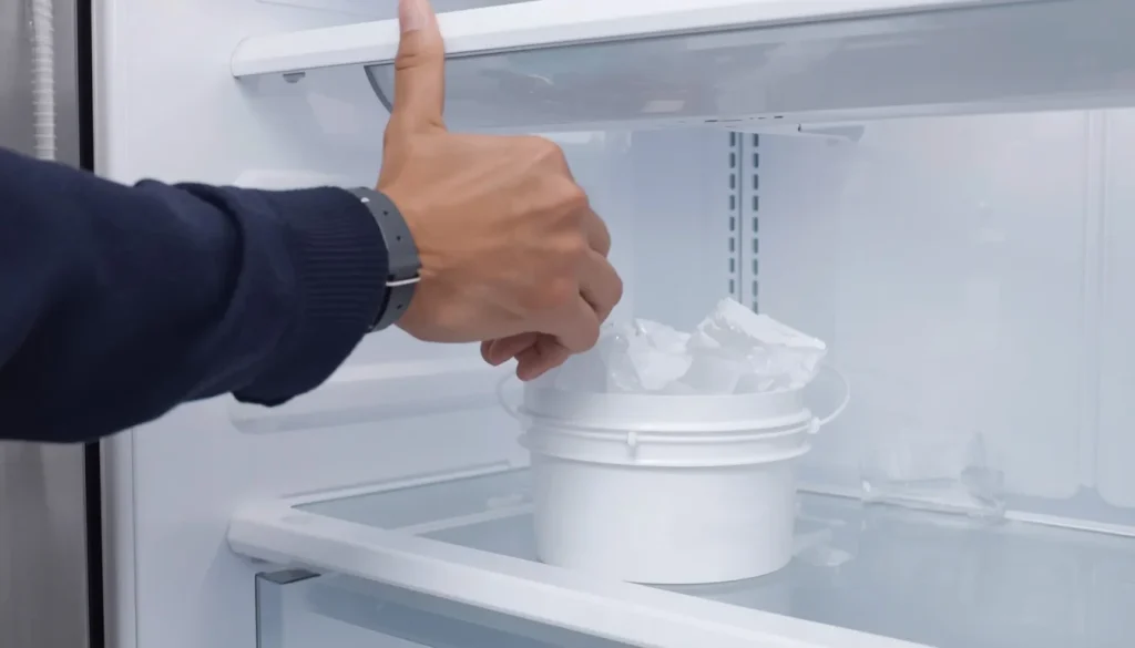 Inspect the Ice Bucket and Ice Room Seal