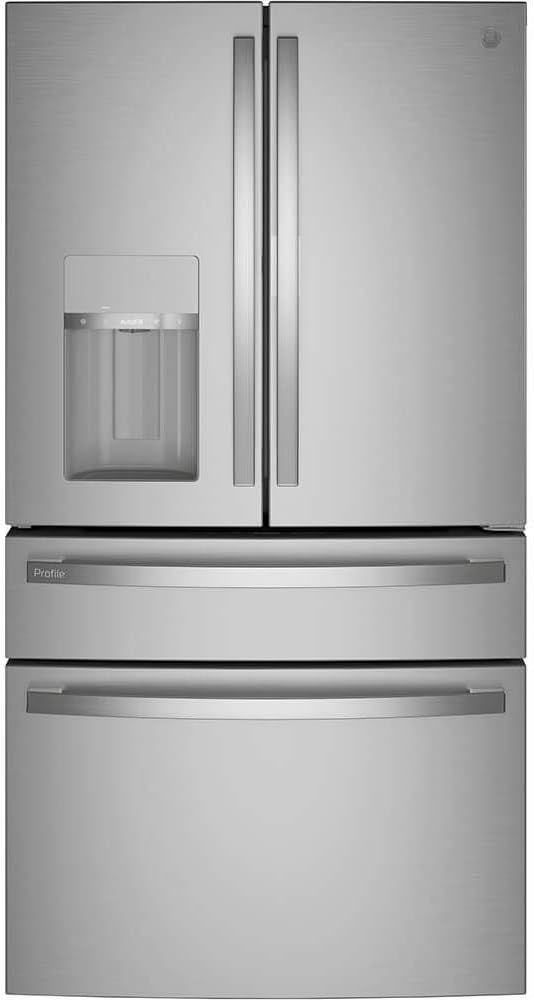GE Profile PVD28BYNFS fingerprint-resistant four-door refrigerator
