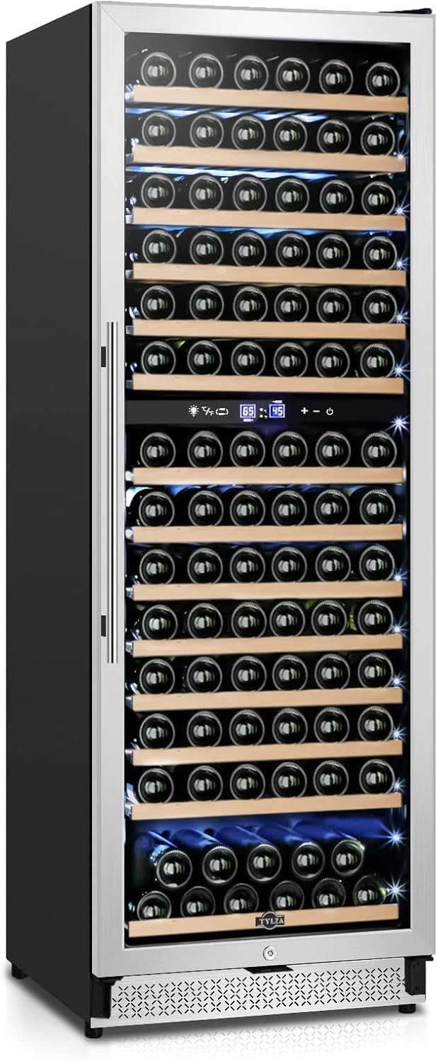 Tylza 180-Bottle Dual Zone Wine Refrigerator
