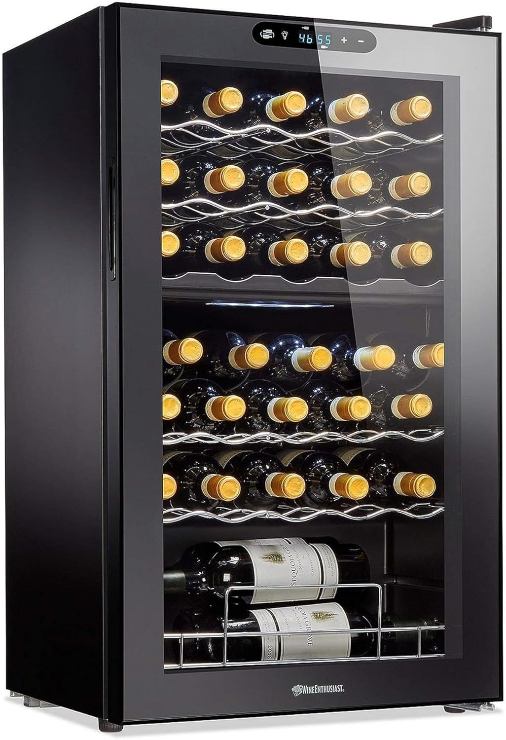 Wine Enthusiast 32-Bottle Dual Zone MAX Wine Cooler