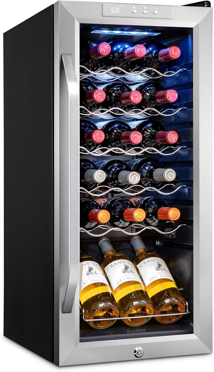 Ivation 18-Bottle Compressor Wine Cooler