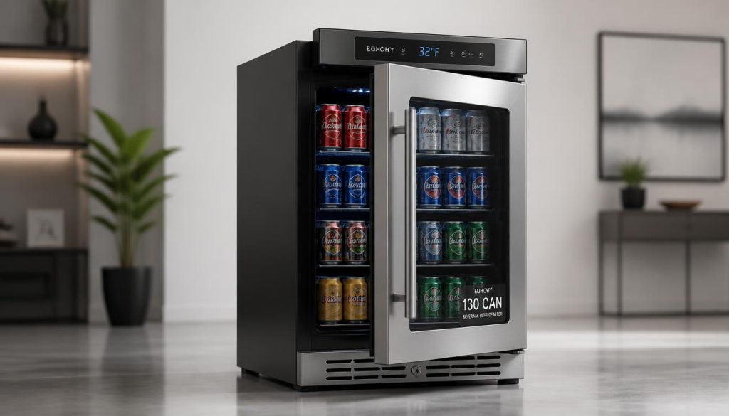EUHOMY 130 Can Beverage Refrigerator